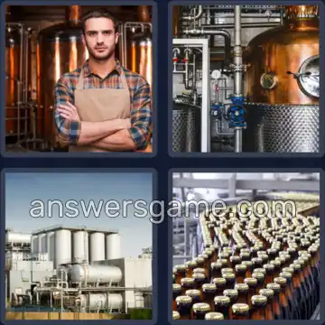 4 Pics 1 Word 7 Letters BREWERY