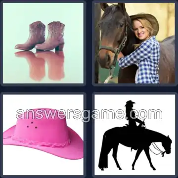 4 Pics 1 Word 7 Letters COWGIRL