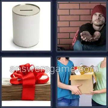 4 Pics 1 Word 7 Letters CHARITY