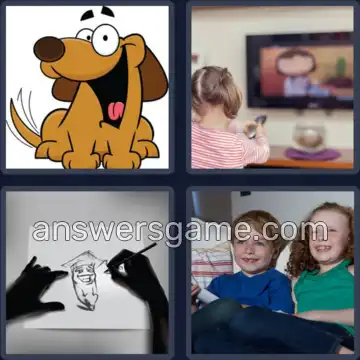 4 Pics 1 Word 7 Letters CARTOON