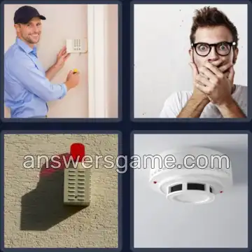 4 Pics 1 Word 7 Letters ALARMED