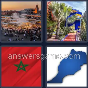 4 Pics 1 Word 7 Letters MOROCCO