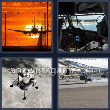 4 Pics 1 Word 7 Letters LANDING
