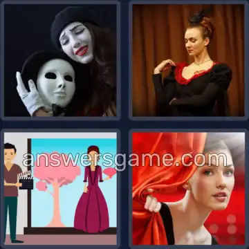 4 Pics 1 Word 7 Letters ACTRESS