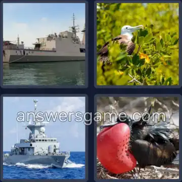 4 Pics 1 Word 7 Letters FRIGATE