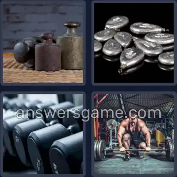 4 Pics 1 Word 7 Letters WEIGHTS