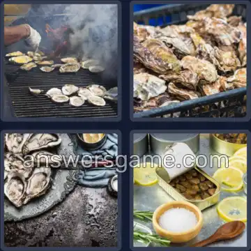 4 Pics 1 Word 7 Letters OYSTERS