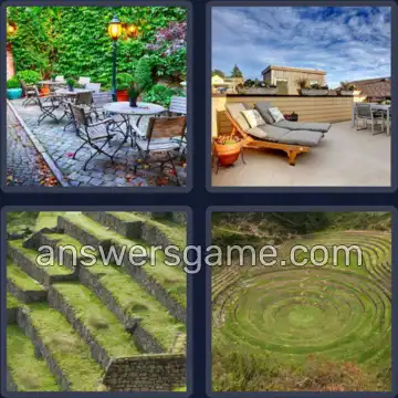4 Pics 1 Word 7 Letters TERRACE