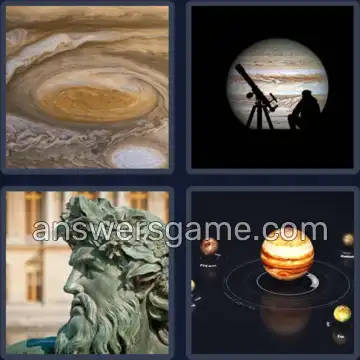 4 Pics 1 Word 7 Letters JUPITER