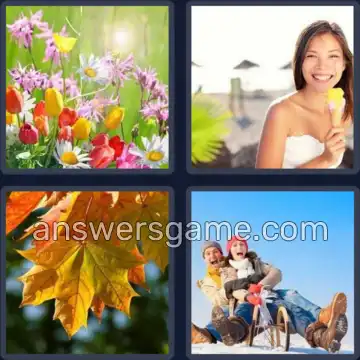 4 Pics 1 Word 7 Letters SEASONS