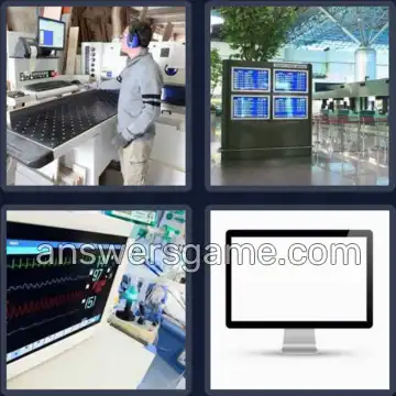 4 Pics 1 Word 7 Letters MONITOR