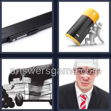 4 Pics 1 Word 7 Letters BATTERY