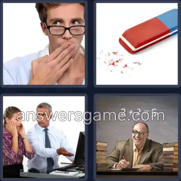 4 Pics 1 Word 7 Letters MISTAKE