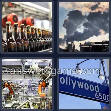 4 Pics 1 Word 7 Letters FACTORY