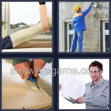 4 Pics 1 Word 7 Letters PLASTER