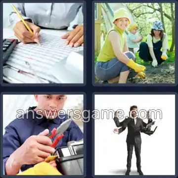 4 Pics 1 Word 7 Letters WORKING