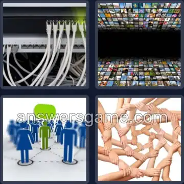 4 Pics 1 Word 7 Letters NETWORK