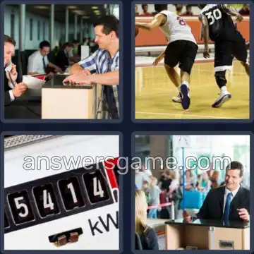 4 Pics 1 Word 7 Letters COUNTER