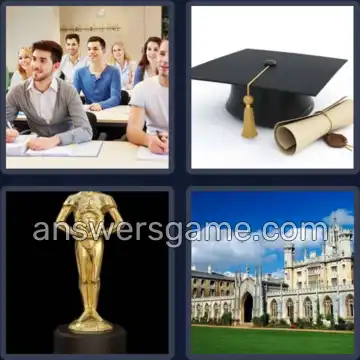 4 Pics 1 Word 7 Letters ACADEMY
