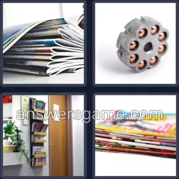 4 Pics 1 Word 8 Letters MAGAZINE