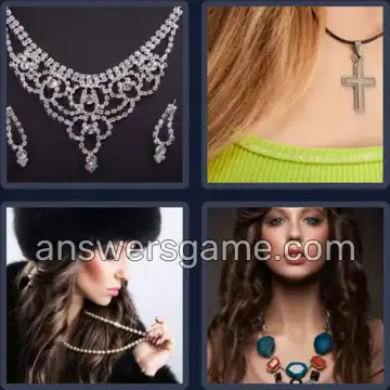 4 Pics 1 Word 8 Letters NECKLACE