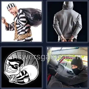 4 Pics 1 Word 8 Letters CRIMINAL