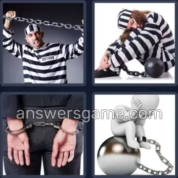 4 Pics 1 Word 8 Letters PRISONER