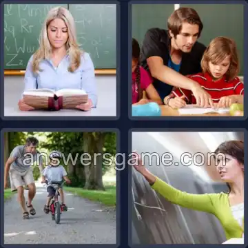 4 Pics 1 Word 8 Letters TEACHING