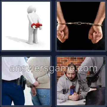 4 Pics 1 Word 8 Letters ARRESTED