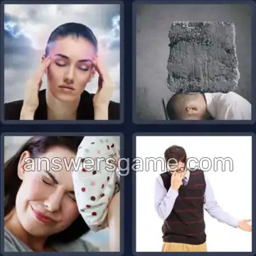 4 Pics 1 Word 8 Letters HEADACHE