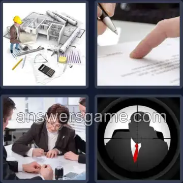 4 Pics 1 Word 8 Letters CONTRACT