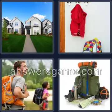 4 Pics 1 Word 8 Letters BACKPACK