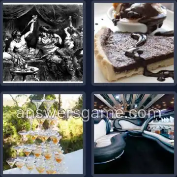 4 Pics 1 Word 8 Letters DECADENT