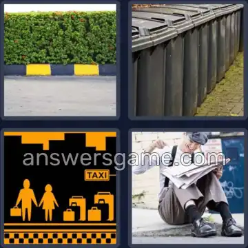 4 Pics 1 Word 8 Letters CURBSIDE