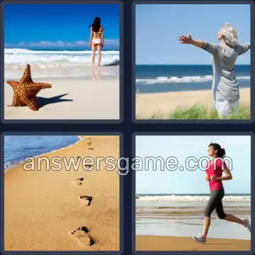 4 Pics 1 Word 8 Letters SEASHORE