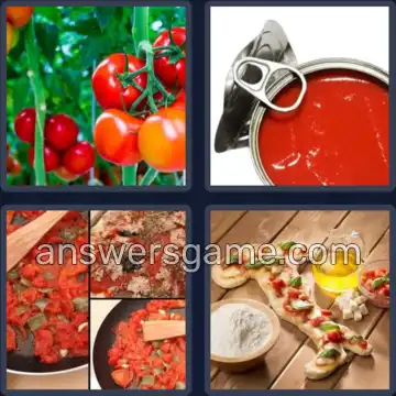 4 Pics 1 Word 8 Letters TOMATOES