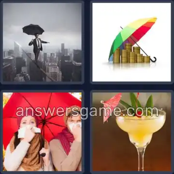 4 Pics 1 Word 8 Letters UMBRELLA