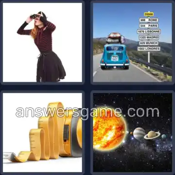 4 Pics 1 Word 8 Letters DISTANCE