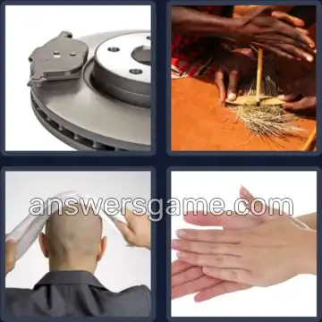 4 Pics 1 Word 8 Letters FRICTION