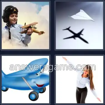 4 Pics 1 Word 8 Letters AIRPLANE