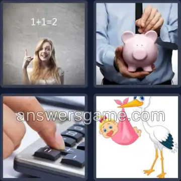4 Pics 1 Word 8 Letters ADDITION