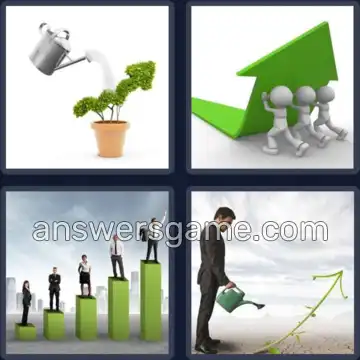 4 Pics 1 Word 8 Letters INCREASE