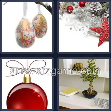 4 Pics 1 Word 8 Letters ORNAMENT