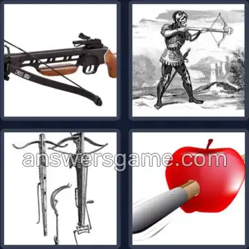 4 Pics 1 Word 8 Letters CROSSBOW