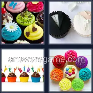 4 Pics 1 Word 8 Letters CUPCAKES