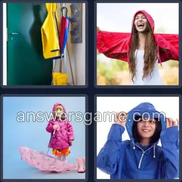 4 Pics 1 Word 8 Letters RAINCOAT
