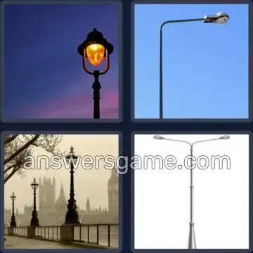 4 Pics 1 Word 8 Letters LAMPPOST