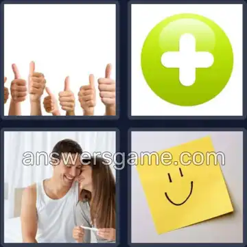 4 Pics 1 Word 8 Letters POSITIVE