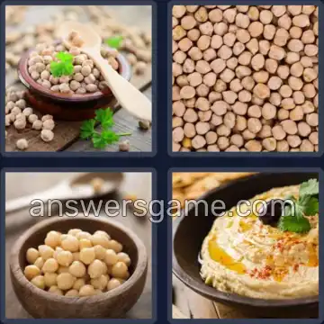 4 Pics 1 Word 8 Letters CHICKPEA
