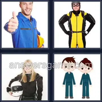 4 Pics 1 Word 8 Letters JUMPSUIT